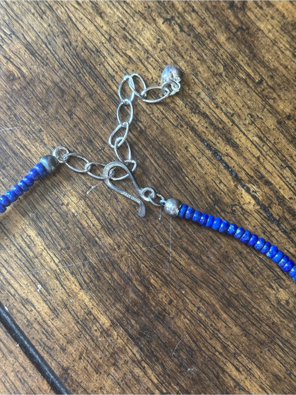 Jay King DTR 925 Lapis Lazuli Rondelle Necklace 17–20” Sterling - Picture 6 of 11